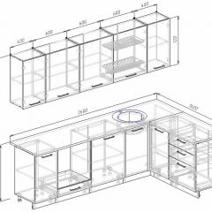 Кухонный гарнитур угловой Графика 2600х1600 (Стол. 26мм) в Набережных Челнах - naberezhnye-chelny.mebel24.online | фото 2