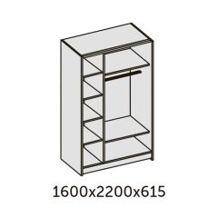 ИННЭС-5 Шкаф-купе 2-х дв. 1600 (2дв. Ф1 - венге) в Набережных Челнах - naberezhnye-chelny.mebel24.online | фото 2