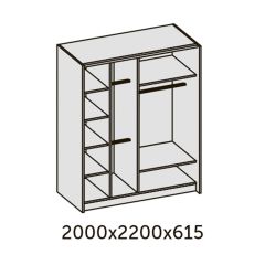 ИННЭС-5 Шкаф-купе 2-х дв. 2000 (2дв. Ф4 - венге вставка зеркало) в Набережных Челнах - naberezhnye-chelny.mebel24.online | фото 2