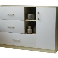 Комод К-3.1 (Дуб сонома/Белый жемчуг) в Набережных Челнах - naberezhnye-chelny.mebel24.online | фото