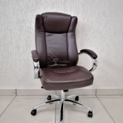 Кресло Barneo K-45 для руководителя (коричневая экокожа) в Набережных Челнах - naberezhnye-chelny.mebel24.online | фото