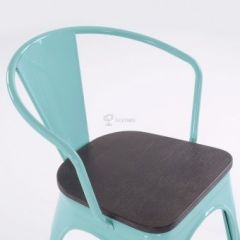 Кресло Barneo N-245 Tolix style Wood  (RAL6027 бирюзовый) в Набережных Челнах - naberezhnye-chelny.mebel24.online | фото 2