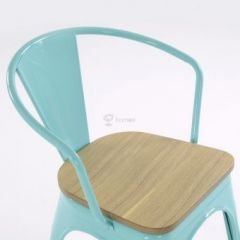 Кресло Barneo N-245 Tolix style Wood  (RAL6027 бирюзовый) в Набережных Челнах - naberezhnye-chelny.mebel24.online | фото 3