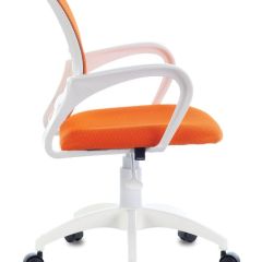 Кресло BRABIX "Fly MG-396W", пластик белый, сетка, оранжевое, 532401, MG-396W_532401 в Набережных Челнах - naberezhnye-chelny.mebel24.online | фото 3