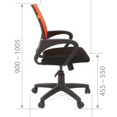 Кресло для оператора CHAIRMAN 696 black (ткань TW-11/сетка TW-01) в Набережных Челнах - naberezhnye-chelny.mebel24.online | фото 5
