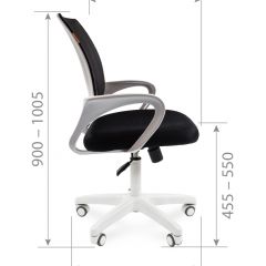 Кресло для оператора CHAIRMAN 696 white (ткань TW-12/сетка TW-04) в Набережных Челнах - naberezhnye-chelny.mebel24.online | фото 5