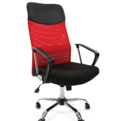 Кресло для руководителя CHAIRMAN 610 N (15-21 черный/сетка красный) в Набережных Челнах - naberezhnye-chelny.mebel24.online | фото