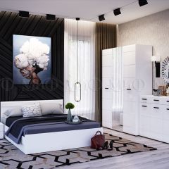 НЭНСИ NEW Кровать 1,4 м (Белый глянец холодный/Белый) в Набережных Челнах - naberezhnye-chelny.mebel24.online | фото 2