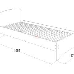 Кровать-2 одинарная (800*1900) в Набережных Челнах - naberezhnye-chelny.mebel24.online | фото 2