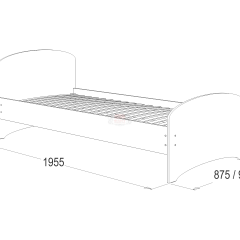 Кровать-4 одинарная (900*1900) в Набережных Челнах - naberezhnye-chelny.mebel24.online | фото 2