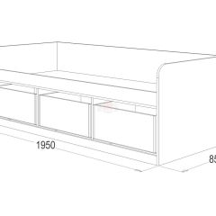 Кровать-8 одинарная с 3-мя ящиками (800*1900) ЛДСП в Набережных Челнах - naberezhnye-chelny.mebel24.online | фото 3