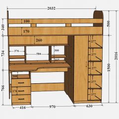 Кровать-чердак Аракс в Набережных Челнах - naberezhnye-chelny.mebel24.online | фото 4