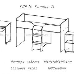 КАПРИЗ-14 Кровать 800 двухъярусная без рисунка в Набережных Челнах - naberezhnye-chelny.mebel24.online | фото 2