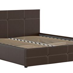 Кровать двойная Синди 160 + ортопед + ПМ + дно (арт. Марика 468 к/з (шоколад)) в Набережных Челнах - naberezhnye-chelny.mebel24.online | фото 2