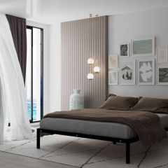 Кровать Мета с матрасом 1200 (черный) в Набережных Челнах - naberezhnye-chelny.mebel24.online | фото 2