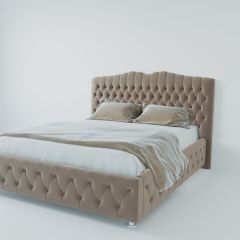 Кровать Нягань с ПМ 2000 (велюр серый) в Набережных Челнах - naberezhnye-chelny.mebel24.online | фото 2