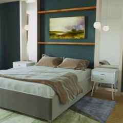 Кровать Подиум с ортопедическим основанием 1200 (велюр темно-серый) в Набережных Челнах - naberezhnye-chelny.mebel24.online | фото 3