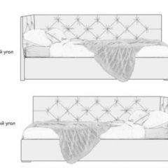 Кровать угловая Лилу интерьерная +основание (80х200) в Набережных Челнах - naberezhnye-chelny.mebel24.online | фото 2