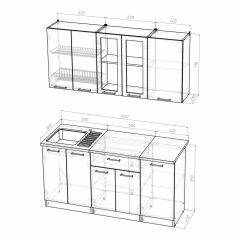 Кухонный гарнитур Ника стандарт 1600 в Набережных Челнах - naberezhnye-chelny.mebel24.online | фото 4