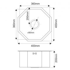 Мойка D400G Octavia MELANA Profline 1,2/200 ЗОЛОТО врезная фигурная D400G в Набережных Челнах - naberezhnye-chelny.mebel24.online | фото 3