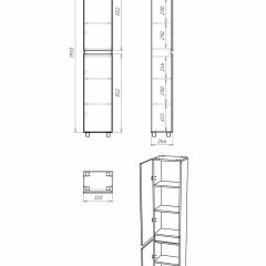 Пенал напольный 35 Норма без ящика АЙСБЕРГ (DA1645P) в Набережных Челнах - naberezhnye-chelny.mebel24.online | фото 5