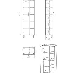 Пенал напольный Craft 50 без ящика С ЗЕРКАЛОМ Домино (DCr2217P) в Набережных Челнах - naberezhnye-chelny.mebel24.online | фото 6