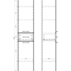 Пенал напольный Контраст 35 с верхним ящиком В1 правый АЙСБЕРГ (DA2707P) в Набережных Челнах - naberezhnye-chelny.mebel24.online | фото 5