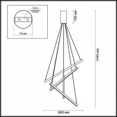 Подвесная люстра Odeon Light Cometa 3860/48L в Набережных Челнах - naberezhnye-chelny.mebel24.online | фото 6