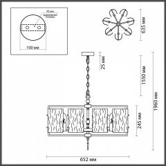 Подвесная люстра Odeon Light Elegante 4878/7 в Набережных Челнах - naberezhnye-chelny.mebel24.online | фото 4