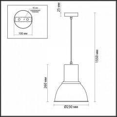 Подвесной светильник Odeon Light Laso 3374/1 в Набережных Челнах - naberezhnye-chelny.mebel24.online | фото 3