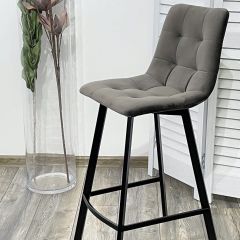 Полубарный стул CHILLI-QB SQUARE графит #14, велюр / черный каркас (H=66cm) М-City в Набережных Челнах - naberezhnye-chelny.mebel24.online | фото 4