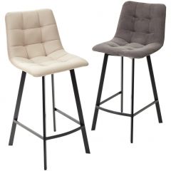 Полубарный стул CHILLI-QB SQUARE графит #14, велюр / черный каркас (H=66cm) М-City в Набережных Челнах - naberezhnye-chelny.mebel24.online | фото 5
