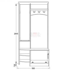 Прихожая Саша - 13 в Набережных Челнах - naberezhnye-chelny.mebel24.online | фото 2
