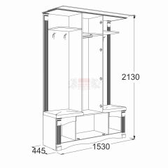 Прихожая Саша - 17 в Набережных Челнах - naberezhnye-chelny.mebel24.online | фото 2