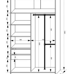 Шкаф-купе 1400 серии SOFT D8+D2+B2+PL4 (2 ящика+F обр.штанга) профиль «Графит» в Набережных Челнах - naberezhnye-chelny.mebel24.online | фото 3
