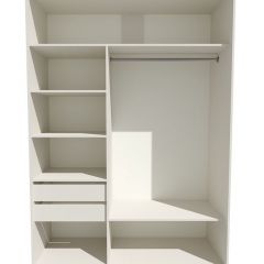 Шкаф-купе 1600 серии SOFT D6+D4+B2+PL2 (2 ящика+1штанга+1 полка) профиль «Капучино» в Набережных Челнах - naberezhnye-chelny.mebel24.online | фото 3