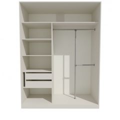 Шкаф-купе 1700 серии NEW CLASSIC K4+K4+B2+PL4 (2 ящика+F обр. штанга) профиль «Капучино» в Набережных Челнах - naberezhnye-chelny.mebel24.online | фото 2