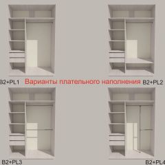 Шкаф-купе 1700 серии SILVER S1+S1+B2+PL2 (2 ящика+1 штанга+1 полка) профиль «Серебро» в Набережных Челнах - naberezhnye-chelny.mebel24.online | фото 6