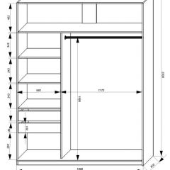 Шкаф-купе 1800 серии SOFT D1+D3+B2+PL1 (2 ящика+1штанга) профиль «Графит» в Набережных Челнах - naberezhnye-chelny.mebel24.online | фото 3