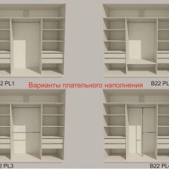 Шкаф-купе 2100 серии SOFT D5+D4+D5+B22+PL3 (по 2 ящика лев/прав+2штанги) профиль «Графит» в Набережных Челнах - naberezhnye-chelny.mebel24.online | фото 5