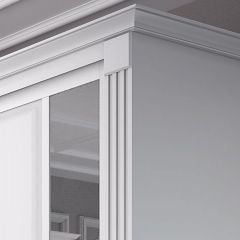 Шкаф-купе 2150 серии NEW CLASSIC K6Z+K1+K6+B22+PL2(по 2 ящика лев/прав+1 штанга+1 полка) профиль «Капучино» в Набережных Челнах - naberezhnye-chelny.mebel24.online | фото 4