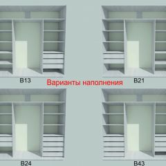 Шкаф-купе 2250 серии SILVER S3+S1+S3Z B22+PL2 (по 2 ящика лев/прав+1штанга+1 полка) профиль «Серебро» в Набережных Челнах - naberezhnye-chelny.mebel24.online | фото 5