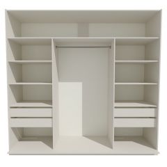 Шкаф-купе 2400 серии SOFT D4+D4+D4+B22+PL1 (по 2 ящика лев/прав+1штанга) профиль «Графит» в Набережных Челнах - naberezhnye-chelny.mebel24.online | фото 2