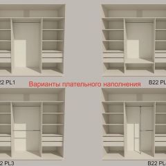 Шкаф-купе 2400 серии SOFT D4+D4+D4+B22+PL1 (по 2 ящика лев/прав+1штанга) профиль «Графит» в Набережных Челнах - naberezhnye-chelny.mebel24.online | фото 5