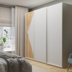 Шкаф-купе 2400 серии SOFT D7+D3+D3+B22+PL4 (по 2 ящика лев/прав+2штанги) профиль «Капучино» в Набережных Челнах - naberezhnye-chelny.mebel24.online | фото