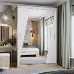 Шкаф-купе ПШ-2.9 1500 Фасад Норд (Дуб сонома/Белый жемчуг) в Набережных Челнах - naberezhnye-chelny.mebel24.online | фото