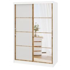 Шкаф-купе ПШ-2.9 1500 Фасад Флагман (Белый жемчуг/Дуб Вотан) в Набережных Челнах - naberezhnye-chelny.mebel24.online | фото