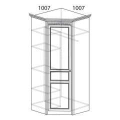 Шкаф угловой №183 "Лючия" Фасад глухой (Угол 1007*1007) Дуб оксфорд в Набережных Челнах - naberezhnye-chelny.mebel24.online | фото 2