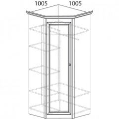 Шкаф угловой №662 "Флоренция" Фасад глухой (угол 1005*1005) Дуб оксфорд в Набережных Челнах - naberezhnye-chelny.mebel24.online | фото 2