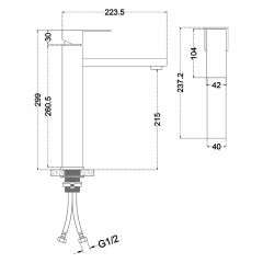 Смеситель д/ум MELANA-F610202 Cubo нерж.сталь, однорычажный, сатин, литой излив в Набережных Челнах - naberezhnye-chelny.mebel24.online | фото 3